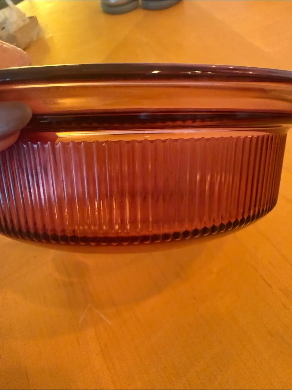 Vintage Corning Visions Cranberry Purple Covered Casserole Dish V-31-B 1L w/ Lid